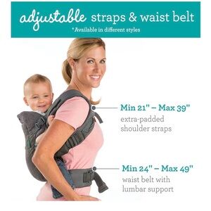 Infantino Gray 4-in-1 carrier for newborns to toddlers with Adjustable Straps